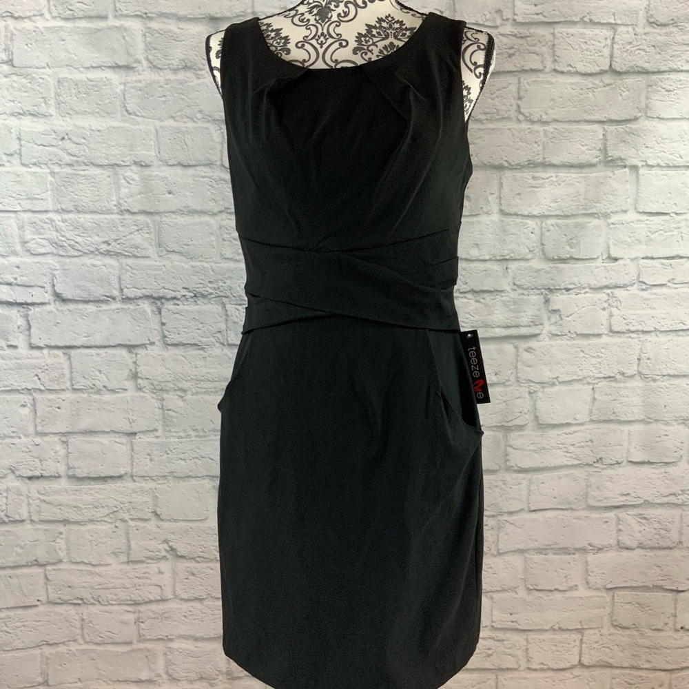 Teeze Me Black Dress With Two Side pockets